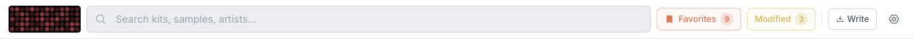 Kit Browser header bar